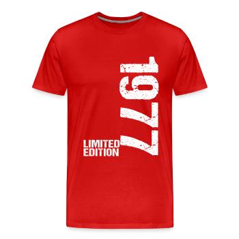 45. Geburtstag 1977 - Geschenk Spruch Geschenkidee - Männer Premium Bio T-Shirt - Rot - Vorne - Damien (186cm)