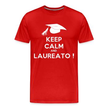 keep_calm_and_laureato - T-shirt bio Premium Homme - rouge - Devant - Damien (186cm)