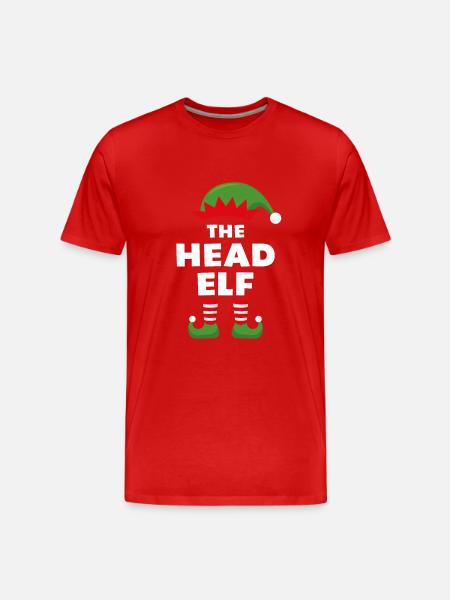 The Head Elf - Men's Premium Organic T-Shirt - red