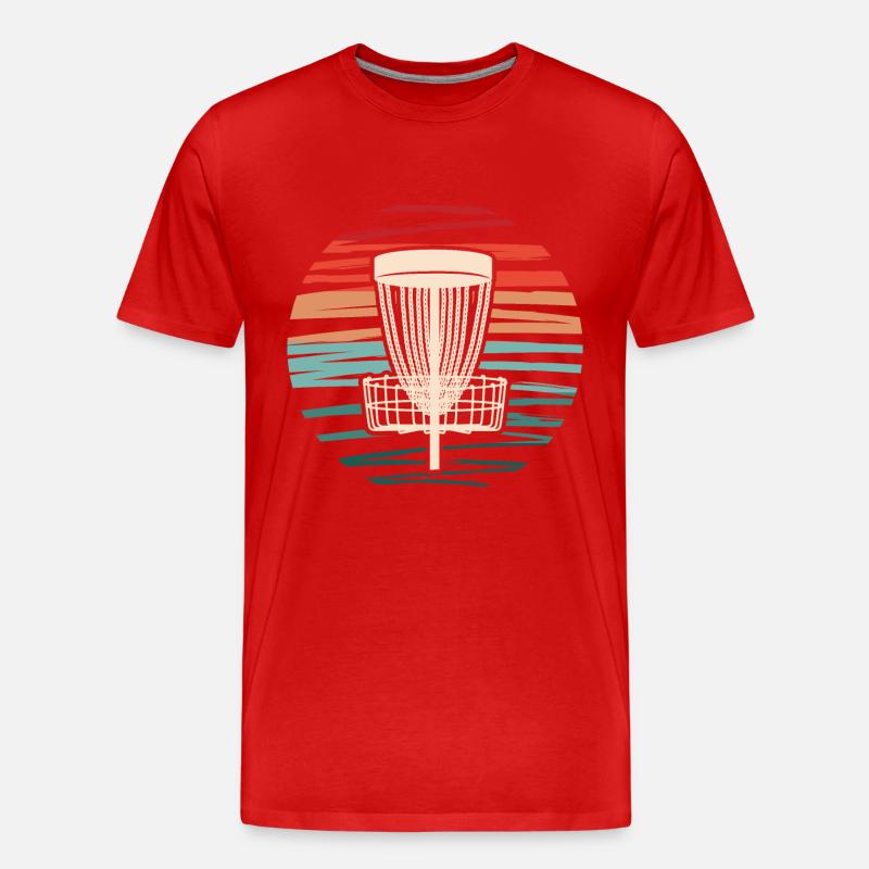 Disc Golf Discgolf Spieler Frisbees Discgolfer - Männer Premium Bio T-Shirt - Rot