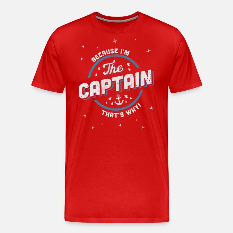 Captain - Männer Premium Bio T-Shirt - Rot