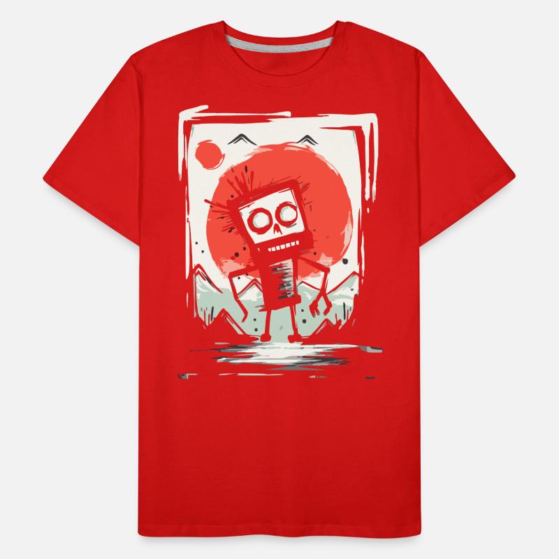 JAPANs Rote Sonne: Ein Müll Roboter Männer Premium Bio T-Shirt
