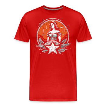 Mère Nature, l’héroïne star - T-shirt bio Premium Homme - rouge - Devant - Damien (186cm)