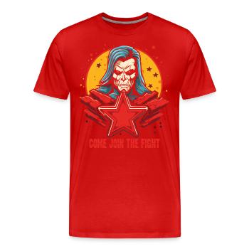 Come and join the fight - Men's Premium Organic T-Shirt - red - Front - Damien (186cm)
