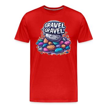 Gravel oder Schotter - Männer Premium Bio T-Shirt - Rot - Vorne - Damien (186cm)