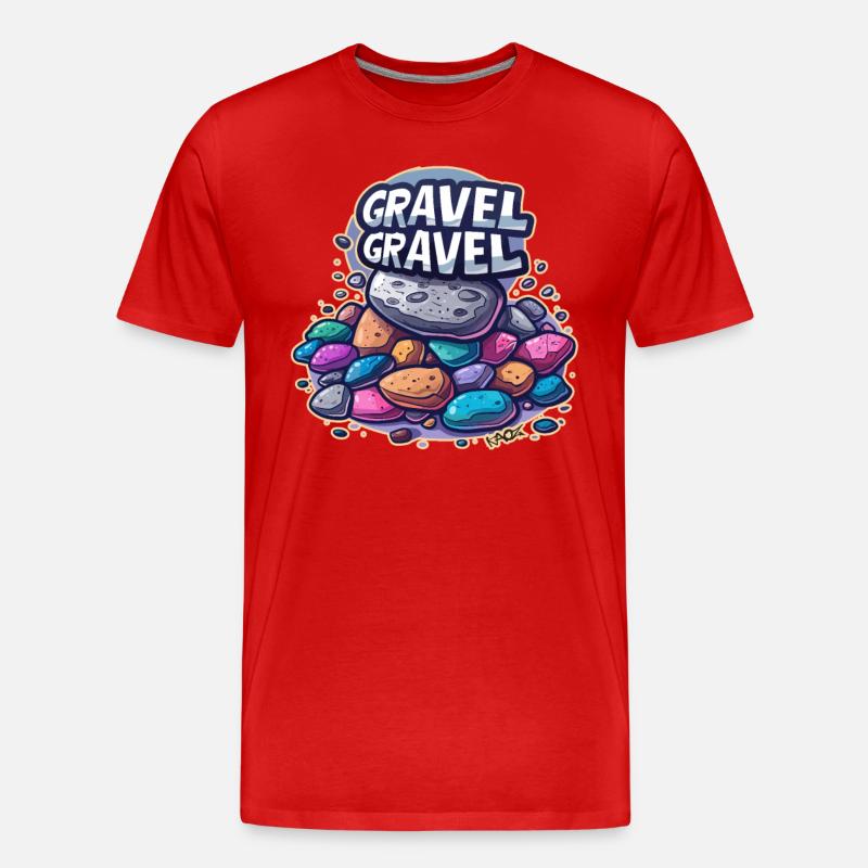 Gravel oder Schotter - Männer Premium Bio T-Shirt - Rot