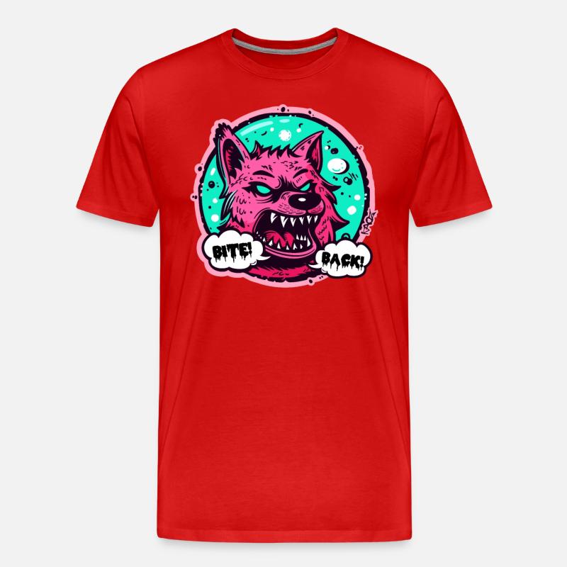 Werewolf Wolf: Bite back! - Men's Premium Organic T-Shirt - red