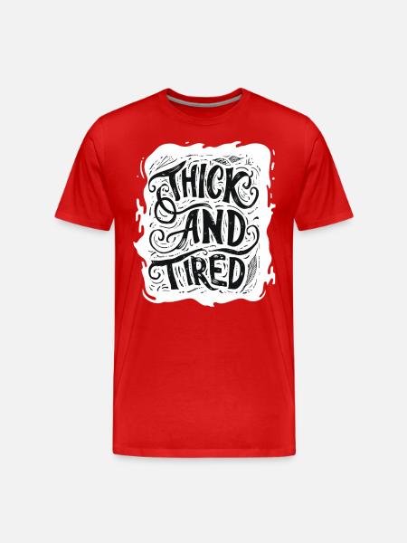 Fat and tired - Men's Premium Organic T-Shirt - red