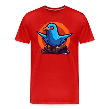 Dove of Peace - Men's Premium Organic T-Shirt - red - Front - Damien (186cm)
