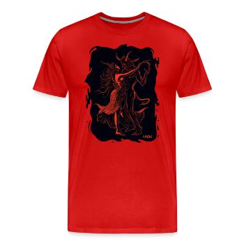 Ein Tanz mit dem Teufel - Männer Premium Bio T-Shirt - Rot - Vorne - Damien (186cm)