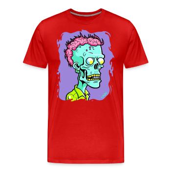 Couleurs vives : Bachelor Zombie - T-shirt bio Premium Homme - rouge - Devant - Damien (186cm)