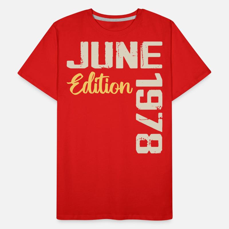 Geboren im Juni 1978 Geschenk Juni 1978 Geburtstag Männer Premium Bio T-Shirt