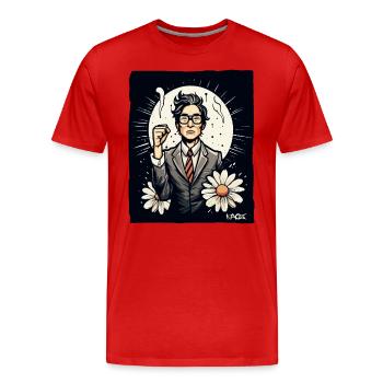 Japanese employee fights for freedom - Men's Premium Organic T-Shirt - red - Front - Damien (186cm)