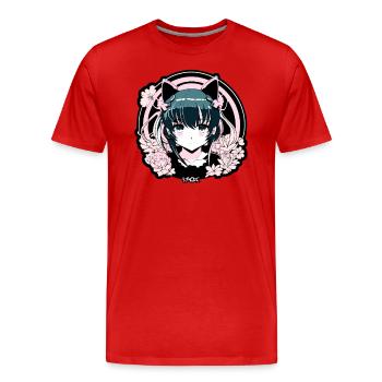 Super süßes Emblem des Anime-Mädchen-Idols - Männer Premium Bio T-Shirt - Rot - Vorne - Damien (186cm)