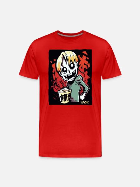 Funny Funky Young GEN Z-ombie - Men's Premium Organic T-Shirt - red