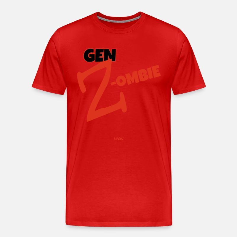 Zombie der Gen-Z-Zombies - Männer Premium Bio T-Shirt - Rot