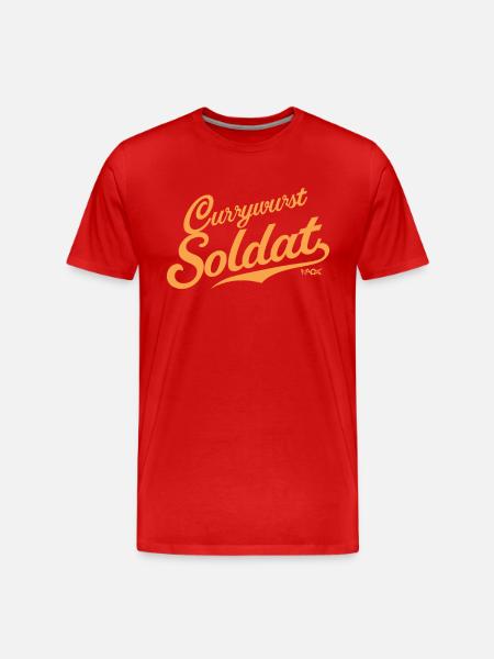 Currywurst Soldier - Men's Premium Organic T-Shirt - red