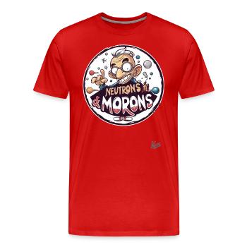 Mad Science Nerd Neutrons and Suckers - Men's Premium Organic T-Shirt - red - Front - Damien (186cm)