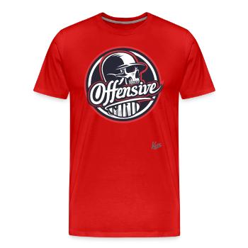 Alternativer Totenkopf Schädel Frech und Provokant - Männer Premium Bio T-Shirt - Rot - Vorne - Damien (186cm)