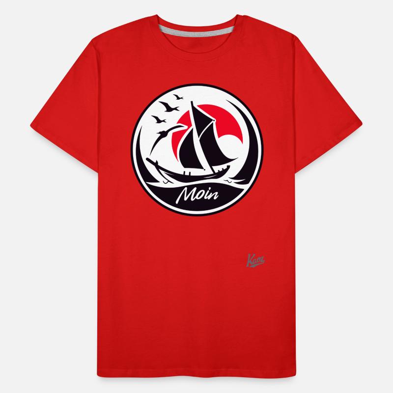 Dites bonjour et naviguez en bateau T-shirt bio Premium Homme