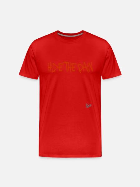 Cachez la douleur - T-shirt bio Premium Homme - rouge
