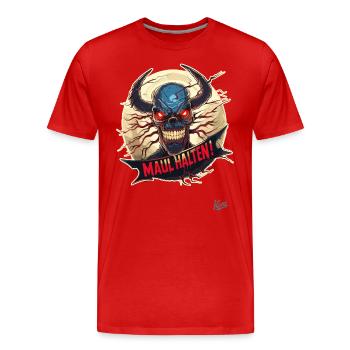 The devil of truth says: Shut up - Men's Premium Organic T-Shirt - red - Front - Damien (186cm)