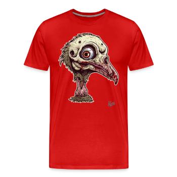 Zombie Ostrich Bird Bird - Men's Premium Organic T-Shirt - red - Front - Damien (186cm)