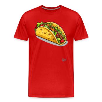The best, deliciously delicious tacos from Mexico - Men's Premium Organic T-Shirt - red - Front - Damien (186cm)