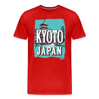 Kyoto Japon : la tradition rencontre la tendance - T-shirt bio Premium Homme - rouge - Devant - Damien (186cm)
