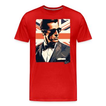 Britische Flagge Chad Geezer Mate Großbritannien - Männer Premium Bio T-Shirt - Rot - Vorne - Damien (186cm)