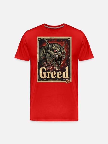 Infernal Creature – Monster of Greed - Men's Premium Organic T-Shirt - red