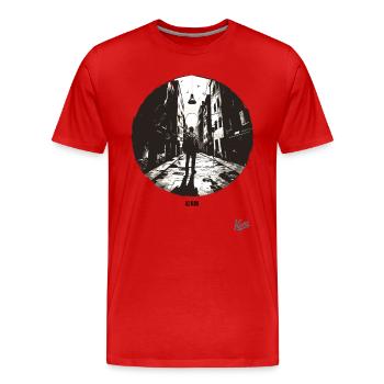 Tout seul - T-shirt bio Premium Homme - rouge - Devant - Damien (186cm)