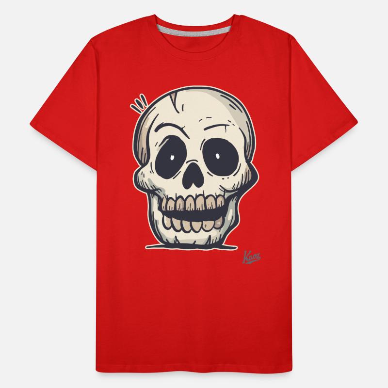 Crâne simple drôle T-shirt bio Premium Homme