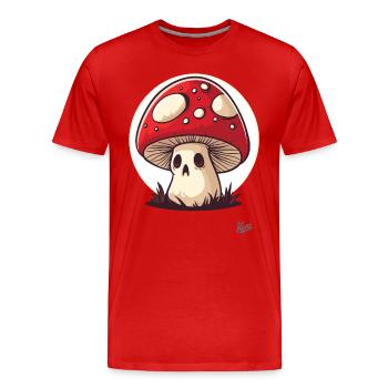 Champignon vaudou - T-shirt bio Premium Homme - rouge - Devant - Damien (186cm)