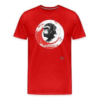 Apeolution: The Ape Revolution - Men's Premium Organic T-Shirt - red - Front - Damien (186cm)