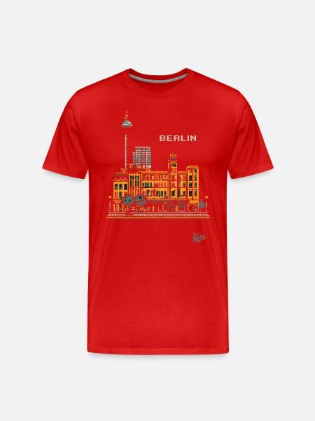 Pixel Berlin - Men's Premium Organic T-Shirt - red