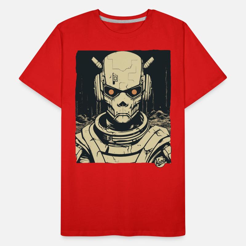 Super Humanoïde Crâne Crâne Android Mecha T-shirt bio Premium Homme