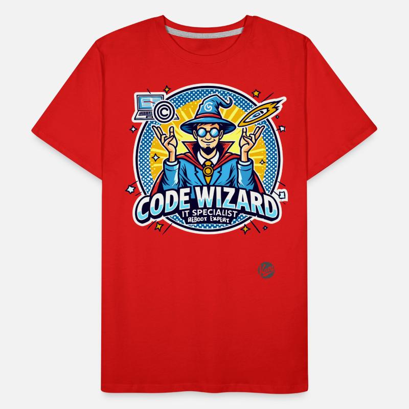 Code Wizard Restart Specialist IT Expert Men's Premium Organic T-Shirt
