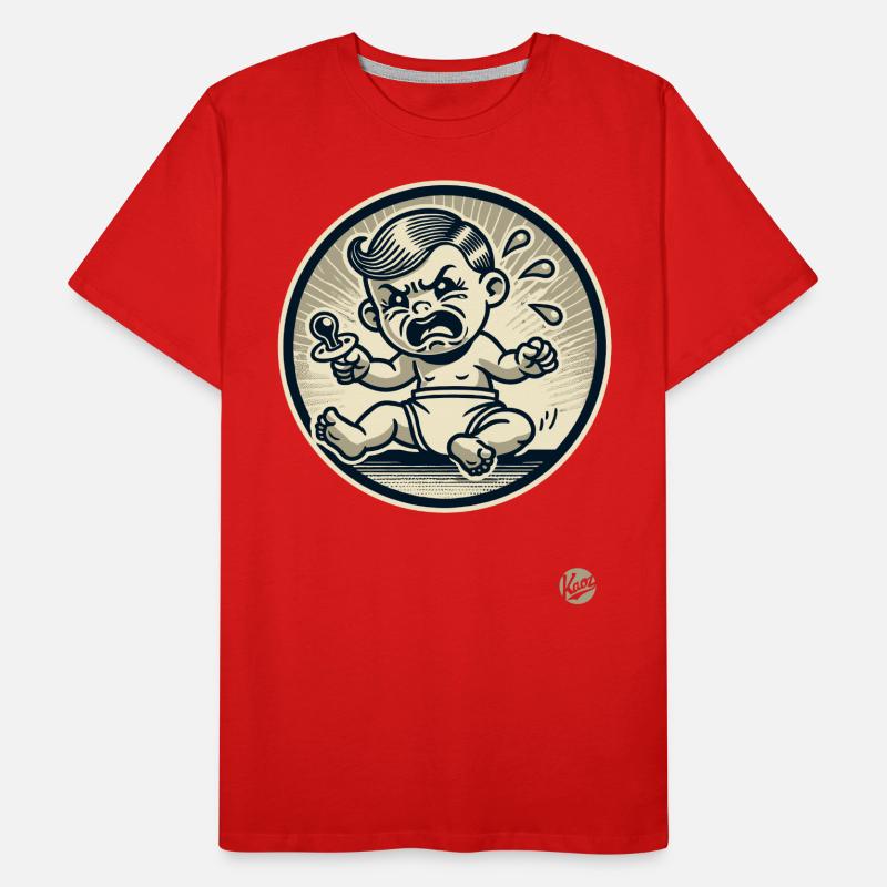 Dessin animé rétro gâté petit bébé T-shirt bio Premium Homme