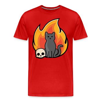 Schnurr-Gatory - Männer Premium Bio T-Shirt - Rot - Vorne - Damien (186cm)