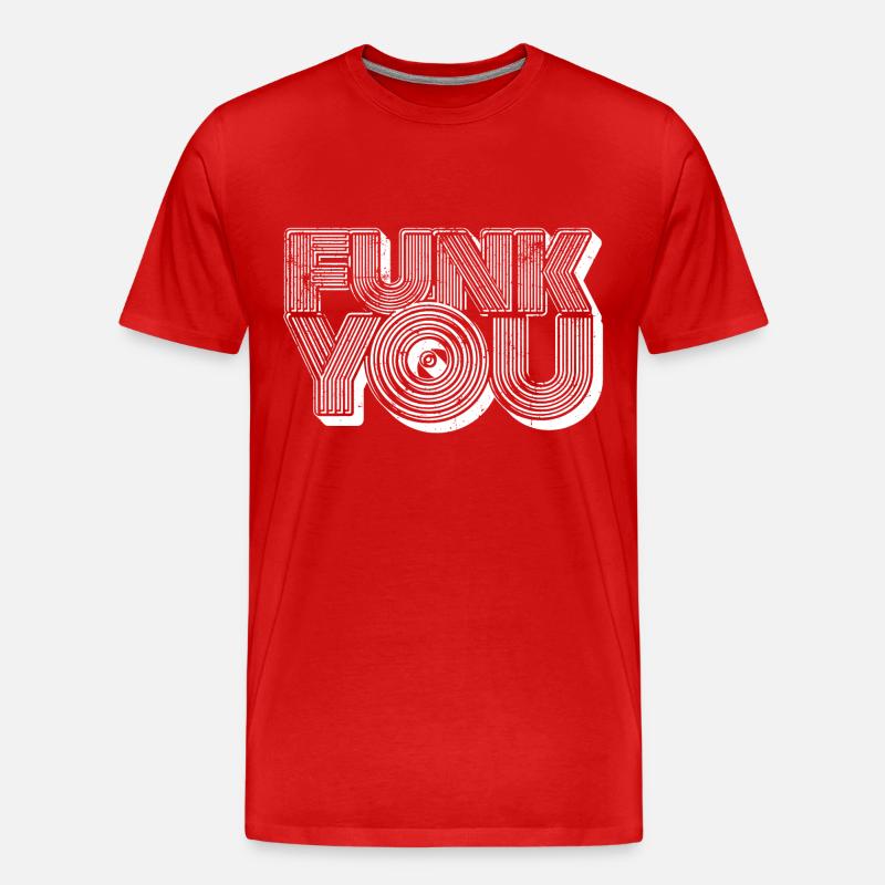 Funk you - Männer Premium Bio T-Shirt - Rot