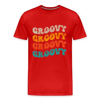 Groovy Music Groove Cadeau - T-shirt bio Premium Homme - rouge - Devant - Damien (186cm)