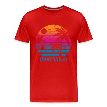 1996 Vibes - Men's Premium Organic T-Shirt - red - Front - Damien (186cm)