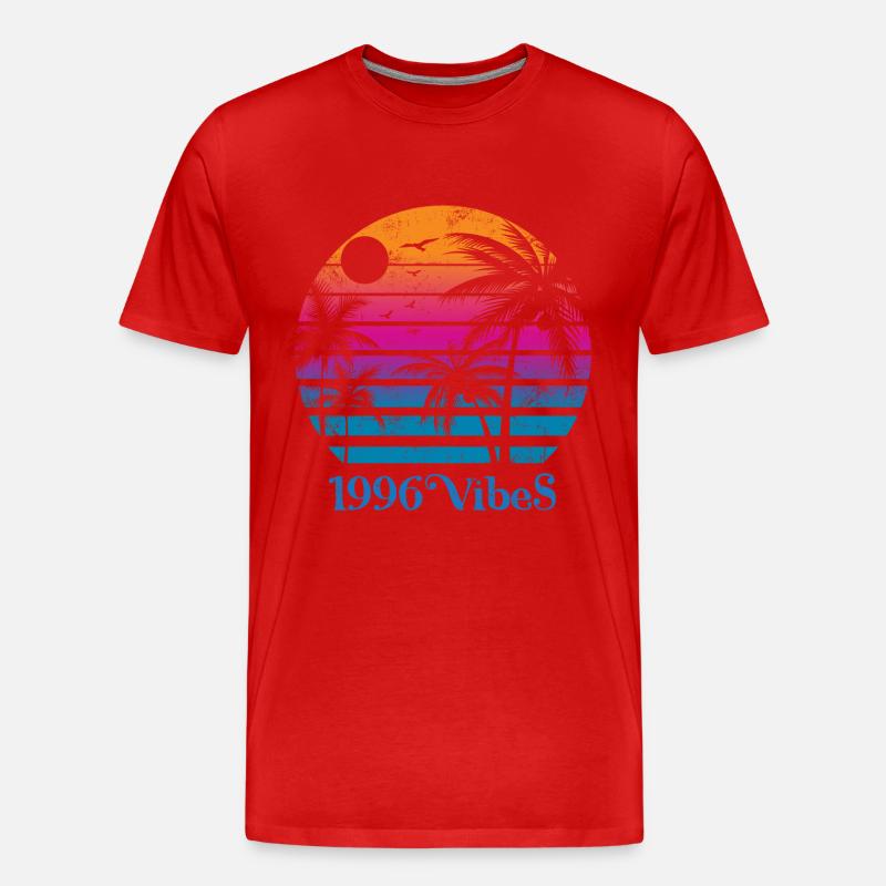 1996 Vibes - Männer Premium Bio T-Shirt - Rot