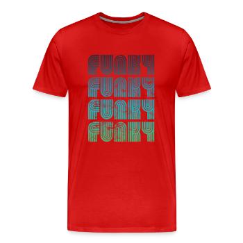 Funky Vintage - T-shirt bio Premium Homme - rouge - Devant - Damien (186cm)
