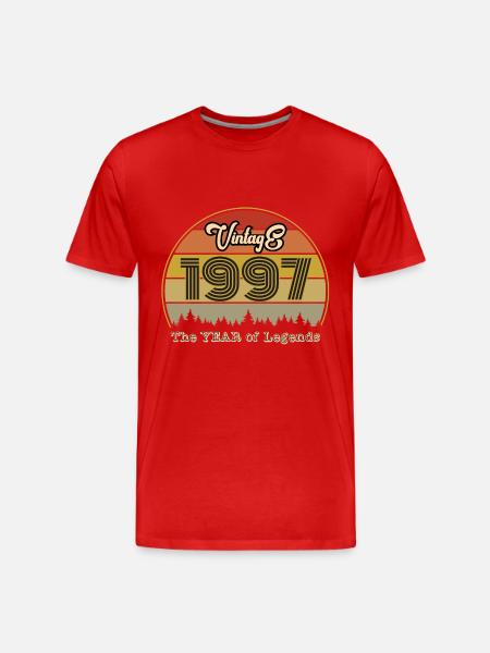 Millésime 1997 - T-shirt bio Premium Homme - rouge