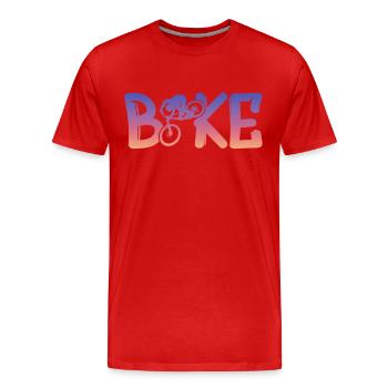 bike - Männer Premium Bio T-Shirt - Rot - Vorne - Damien (186cm)