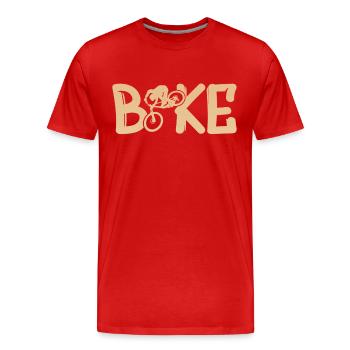 BIKE - Männer Premium Bio T-Shirt - Rot - Vorne - Damien (186cm)