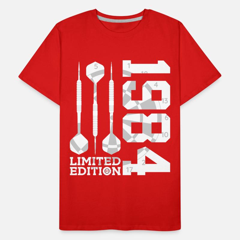 ÉDITION LIMITÉE 1984 FLÉCHETTES 42E ANNIVERSAIRE T-shirt bio Premium Homme