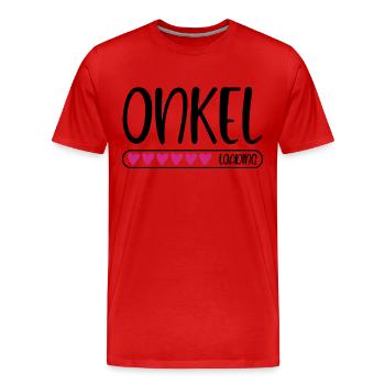 Onkel loading - Männer Premium Bio T-Shirt - Rot - Vorne - Damien (186cm)
